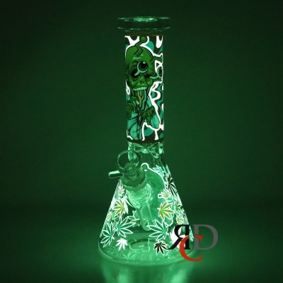 WATER PIPE GLOW IN DARK BEAKER WP1283 1CT